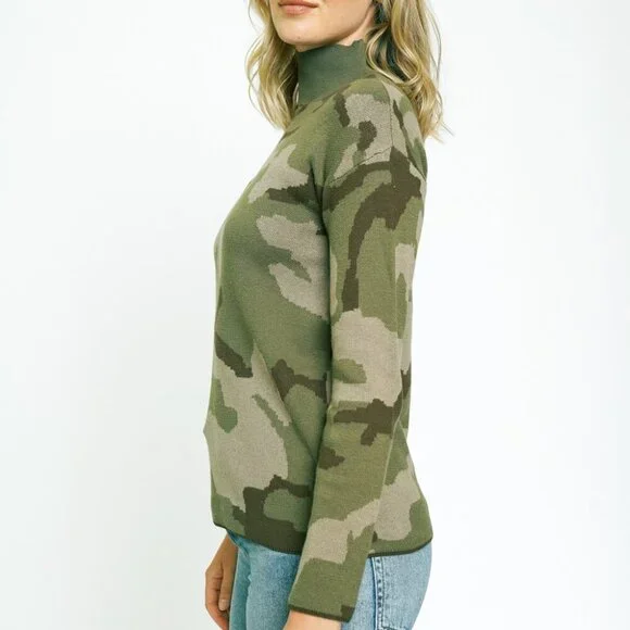 MYSTREE CUTOUT SHOULDER MOCK NECK SWEATER SIZE SMALL - Picture 5 of 9